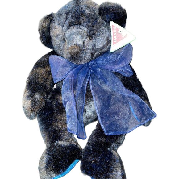 Dakin Applause Teddy Bear Plush Nursery Decor Shower Blue Ribbon Stuffed 16" - Picture 4 of 14
